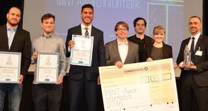 Die vier Preisträger des MINT Award Informatik