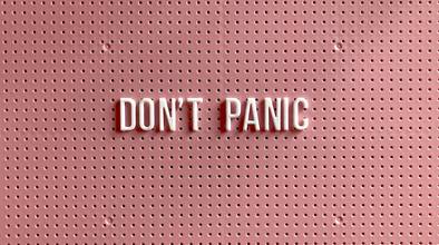 Letterboard Buchstaben Pink don't panic