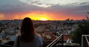 Sonnenuntergang Lissabon Skyline